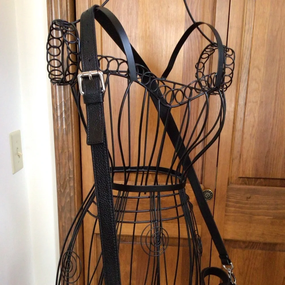Lia Numa Black leather shoulder/Crossbody Satchel - Picture 12 of 12